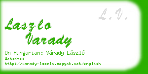 laszlo varady business card